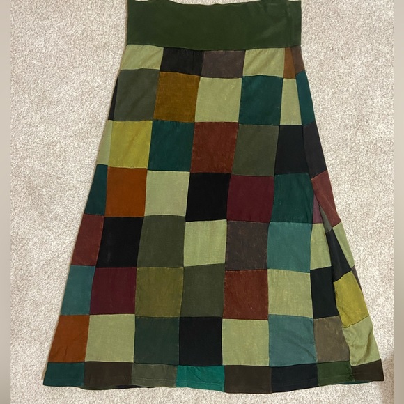 Jayli Hippie Skirt, Bohemian Style, Earthy Tones, Size Large - Picture 8 of 10